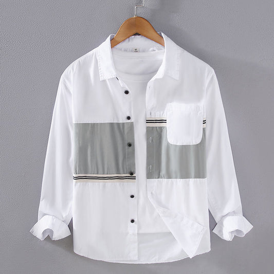 Panel Stripe Pocket Shirt