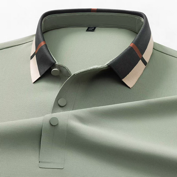 Arden Plaid-Trim Polo T-Shirt