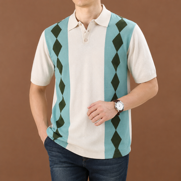 Valen Argyle Knit Polo
