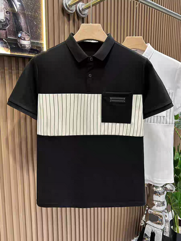 Striped Vault Accent Polo T-Shirt