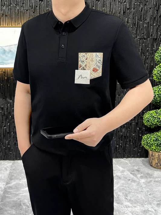 Baroque Crest Pocket Polo T-Shirt