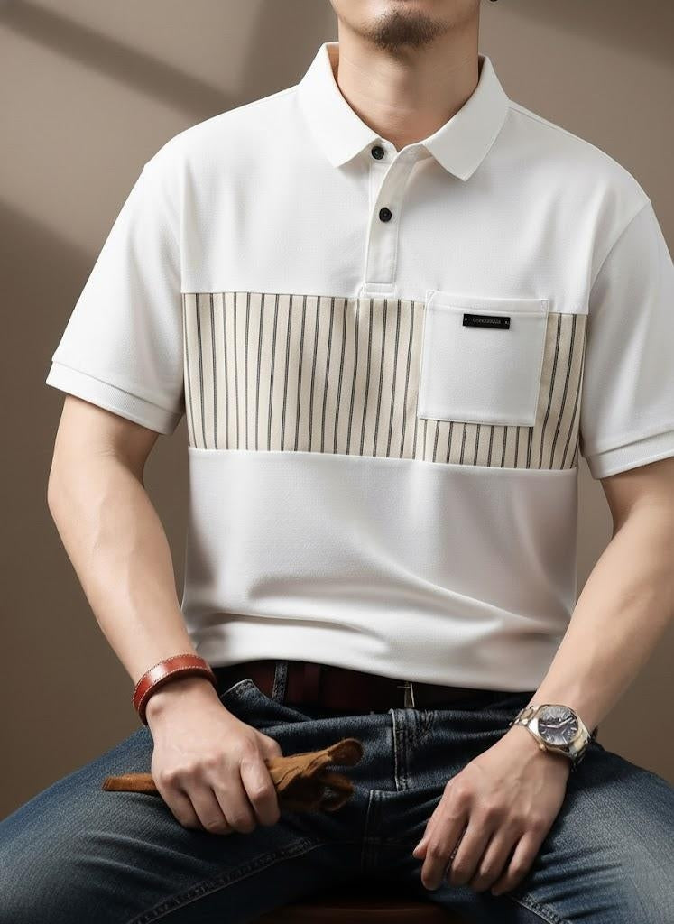 Striped Vault Accent Polo T-Shirt