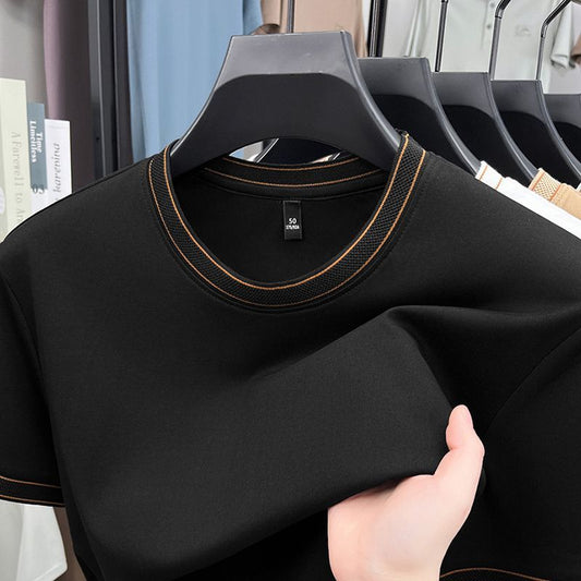 Refined Edge Contrast Crewneck Tee