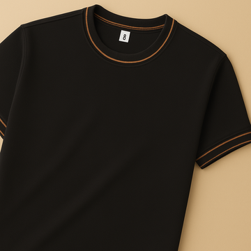 Refined Edge Contrast Crewneck Tee
